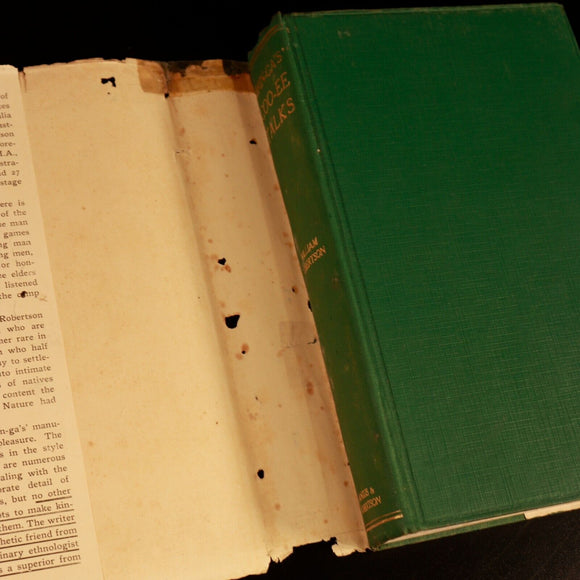 1928 Coo-ee Talks by W. Robertson Australian Aboriginal History Book 1st Edition