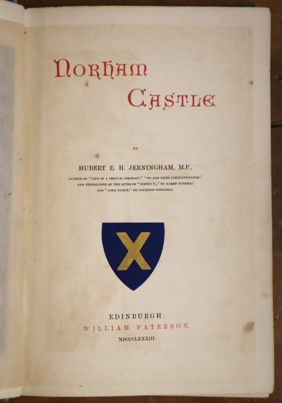 1883 Norham Castle by Hubert EH Jerningham 1st Edition Antique Architecture Book