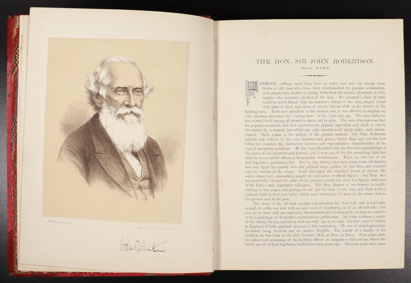 1885 The Australian Portrait Gallery Antiquarian Australian History Book