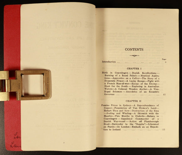 1932 The Convict King Jorgen Jorgenson Australian Convict History Antique Book