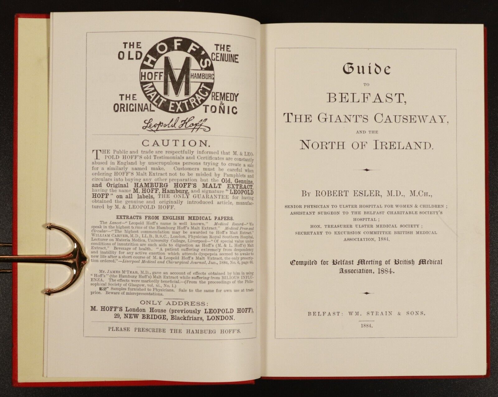 1884 Guide To Belfast Giants Causeway & The North Antique Travel Guide w/Map