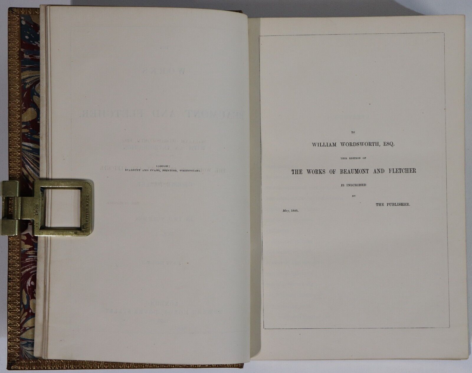 1856 The Works Of Beaumont & Fletcher by G. Darley Antique Literature Book