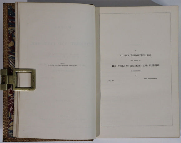 1856 The Works Of Beaumont & Fletcher by G. Darley Antique Literature Book