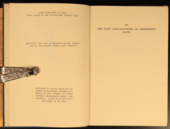 1935 Rod And Line by Arthur Ransome Antique Fishing Book Travellers Library