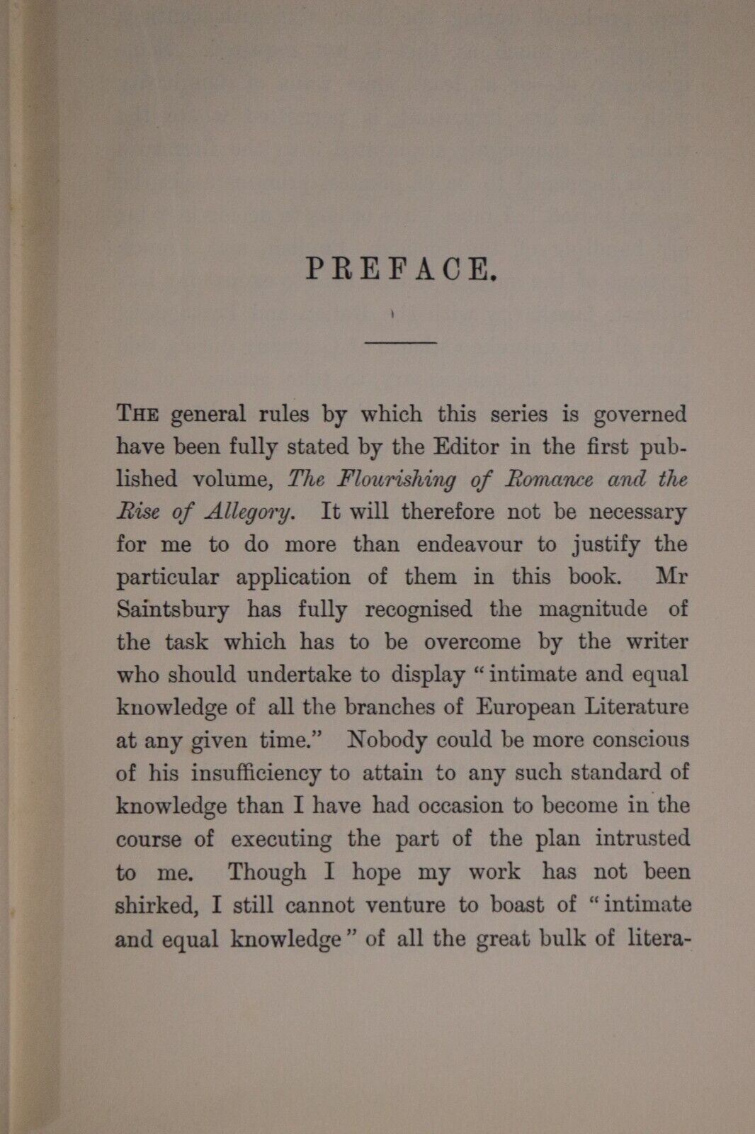 1898 The Later Renaissance: Periods of European Literature Antique Book