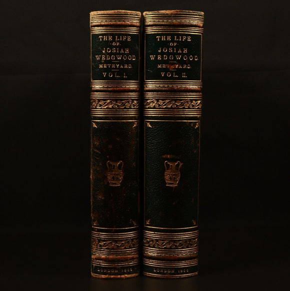 1865 2vol The Life Of Josiah Wedgwood Antiquarian British Book Set Fine Binding
