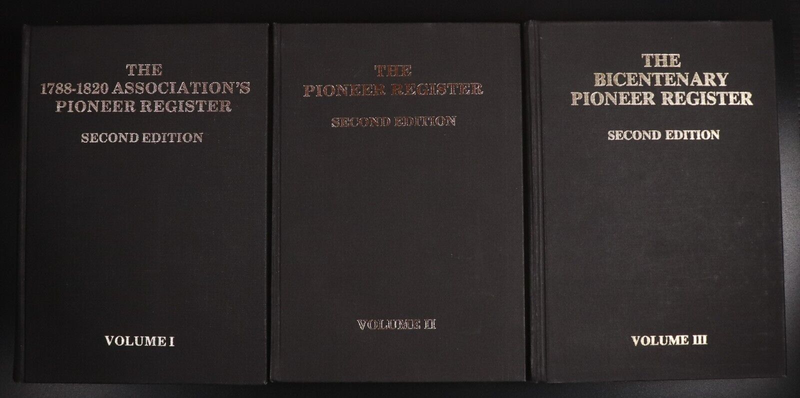 1981 3vol 1788-1820 Pioneer Register Australian History Genealogy Book Set