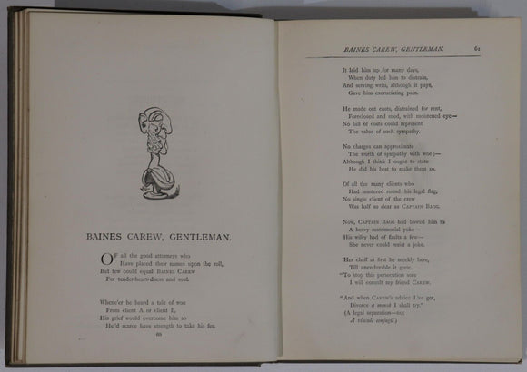 c1884 Fifty "Bab" Ballads by WS Gilbert Illustrated Antique Literature Book
