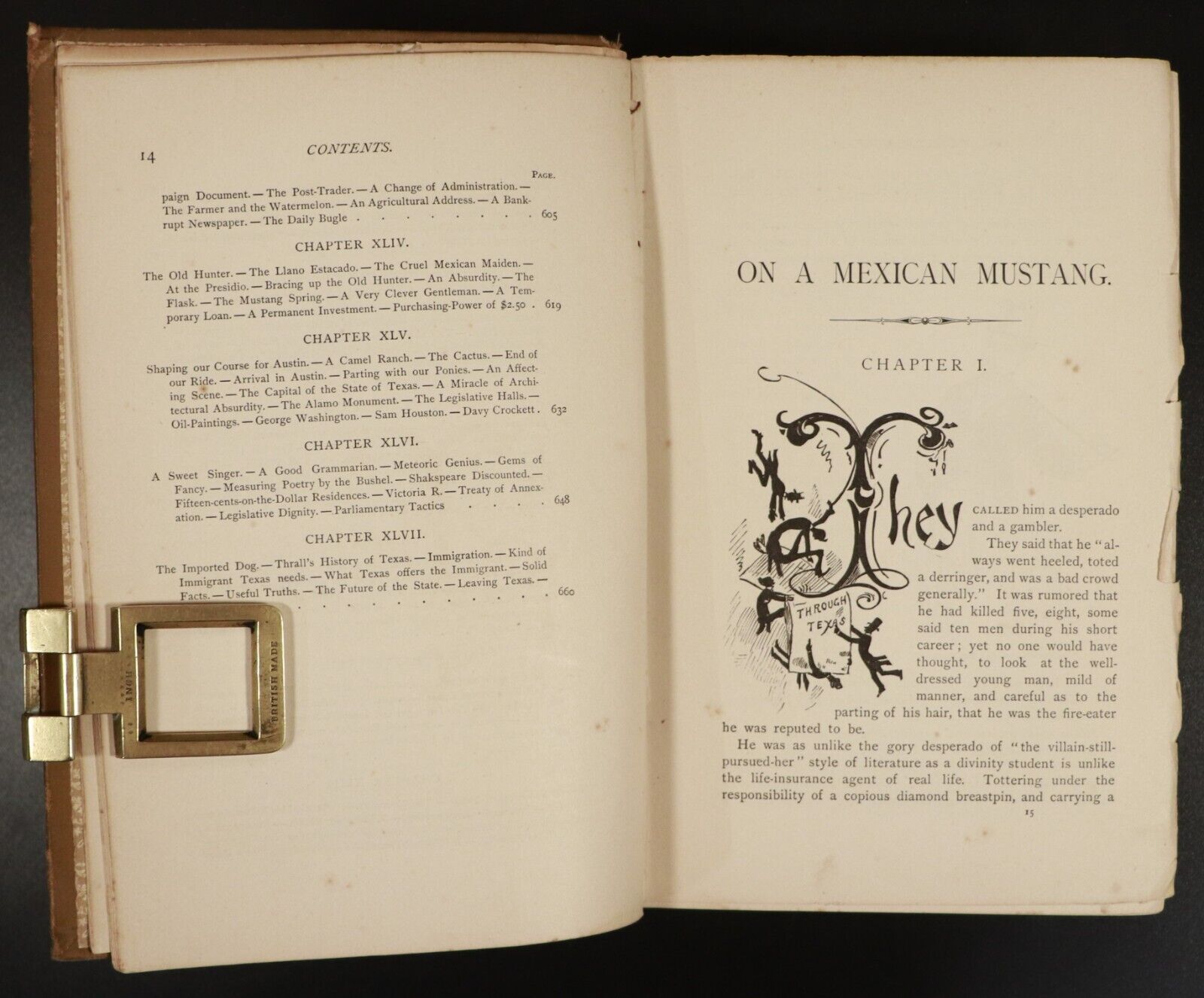 1883 On A Mexican Mustang by Alex E. Sweet Antique American Fiction Book 1st UK