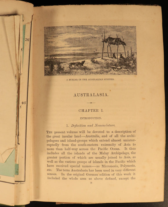 1880 Stanford's Geography & Travel: Australasia Antiquarian History Book Maps