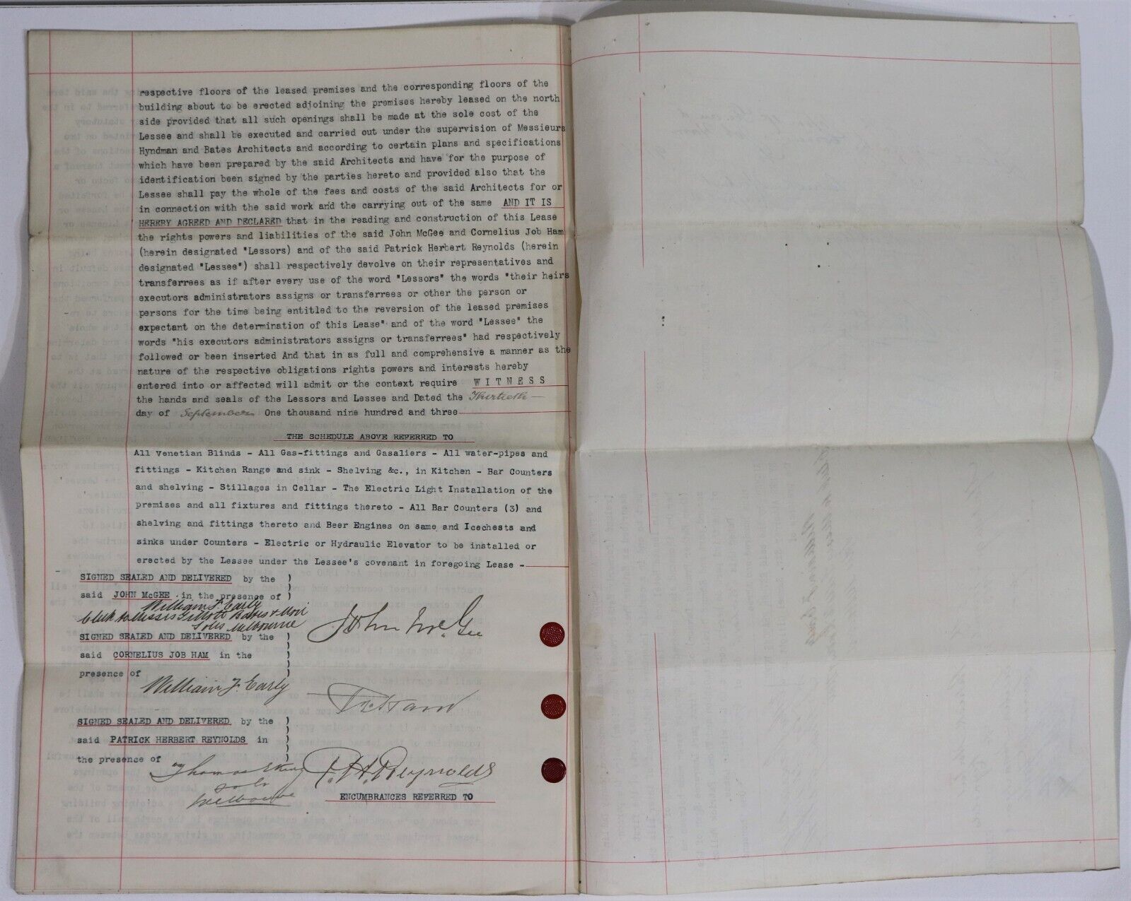 1903 Lease Agreement For Cathedral Hotel Melbourne CBD Australian Manuscript