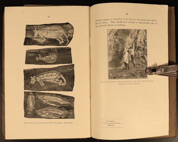 1929 Australian Aboriginal Art National Museum Melbourne Antique Art Book