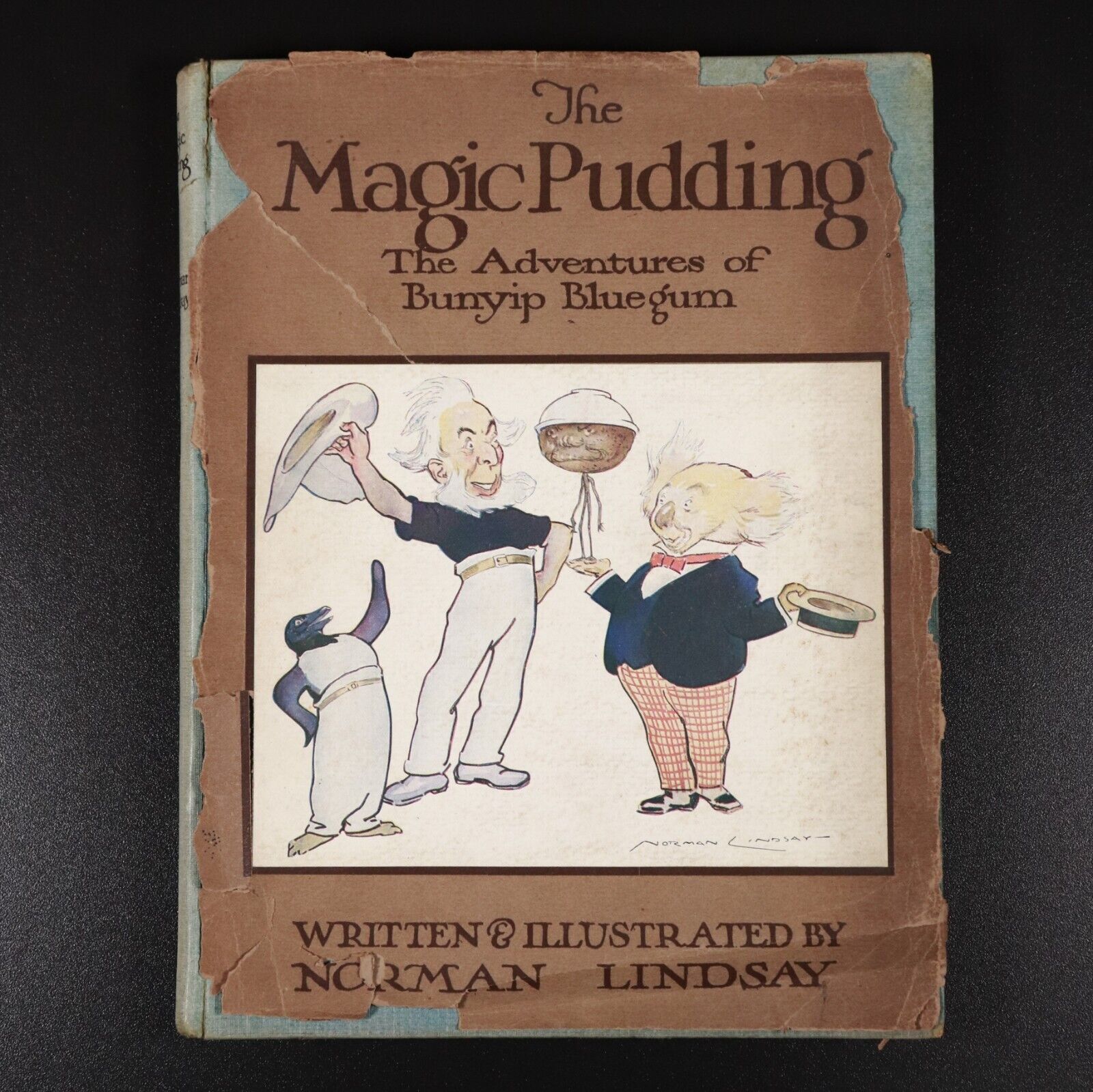 1924 The Magic Pudding by Norman Lindsay 1st Edition Childrens Book Partial DJ