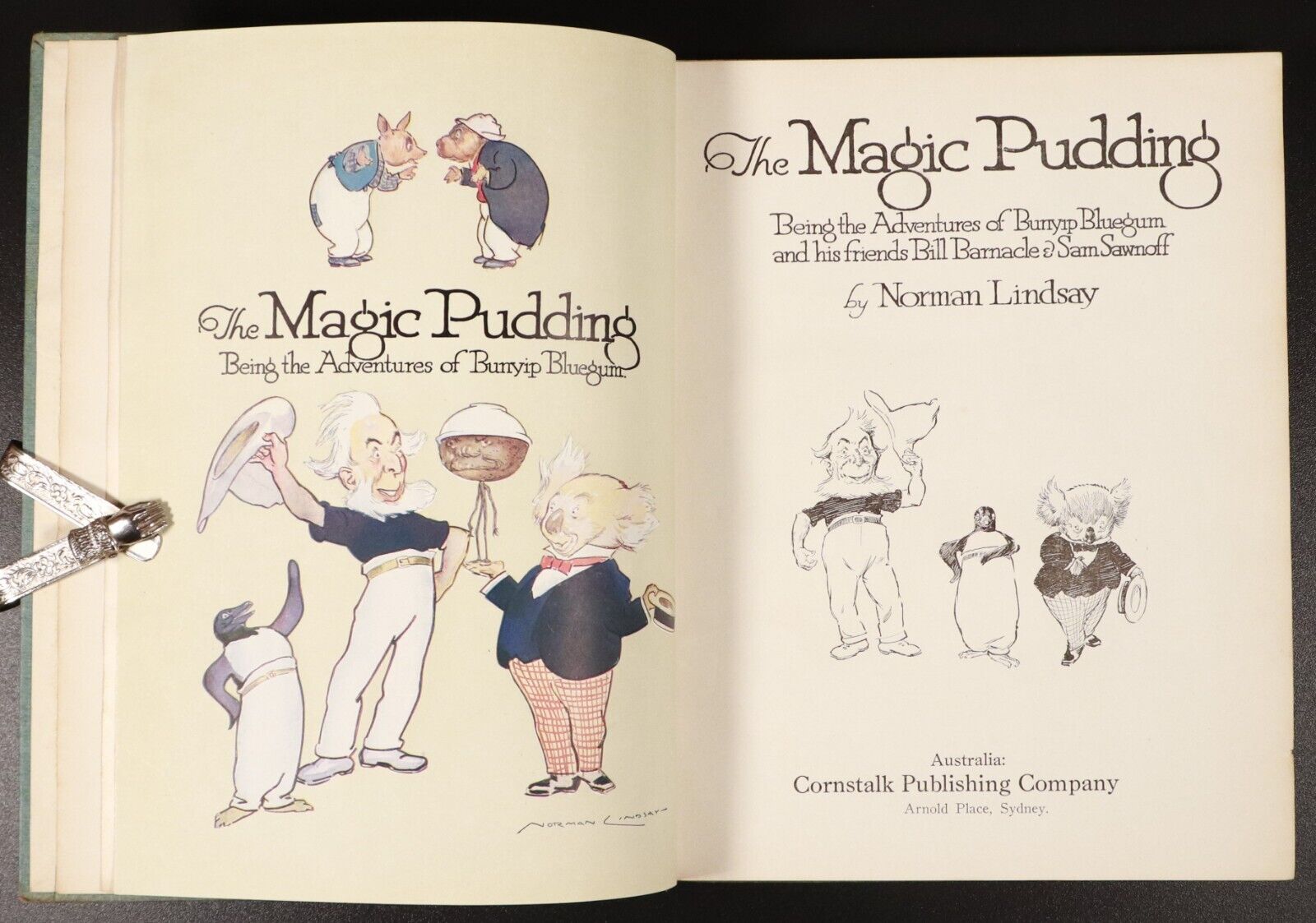 1924 The Magic Pudding by Norman Lindsay 1st Edition Childrens Book Partial DJ