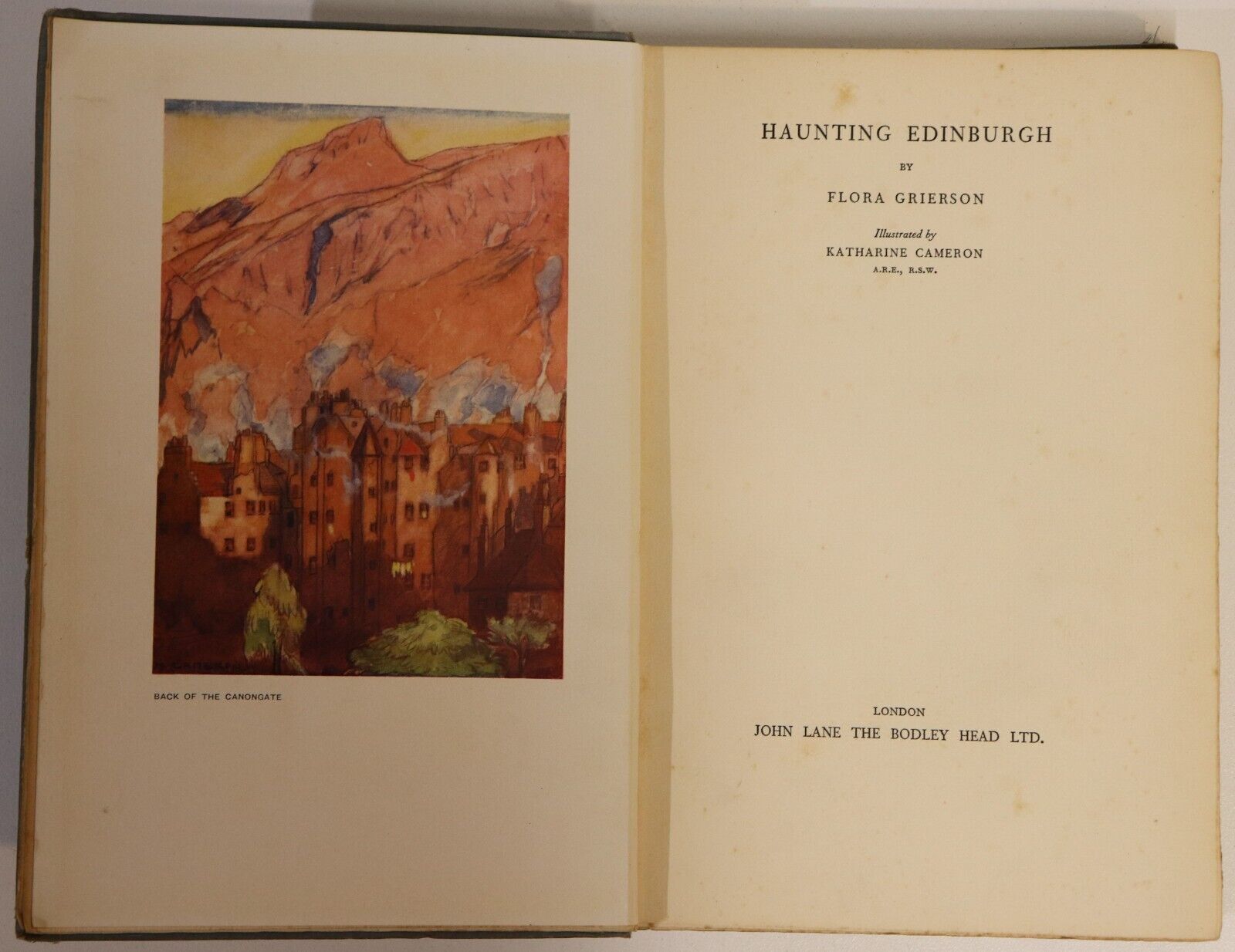 1929 Haunting Edinburgh by Flora Grierson Antique Scottish History Book - 0