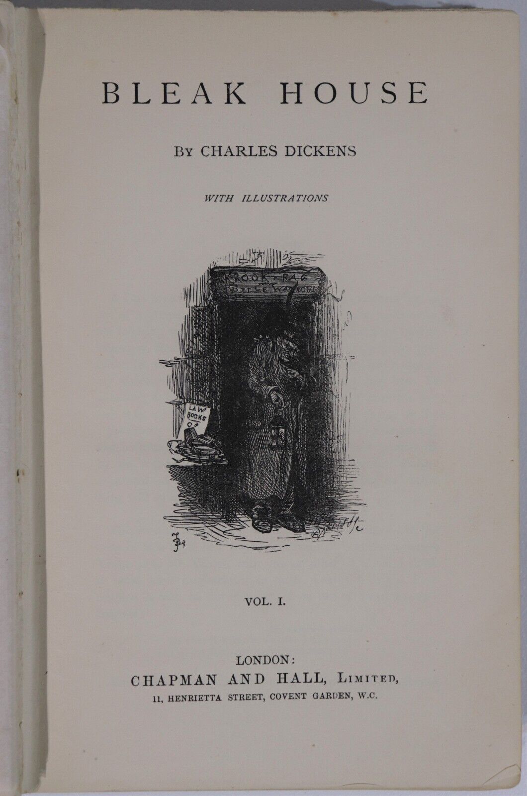 c1879 2vol Bleak House by Charles Dickens Antique British Fiction Book Set