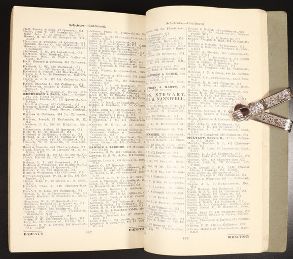 1936 Ramsays Melbourne Business & Professional Directory Australian History Book