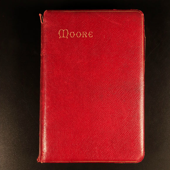 c1905 The Poetical Works Of Thomas Moore Illustrated Antique Irish Poetry Book
