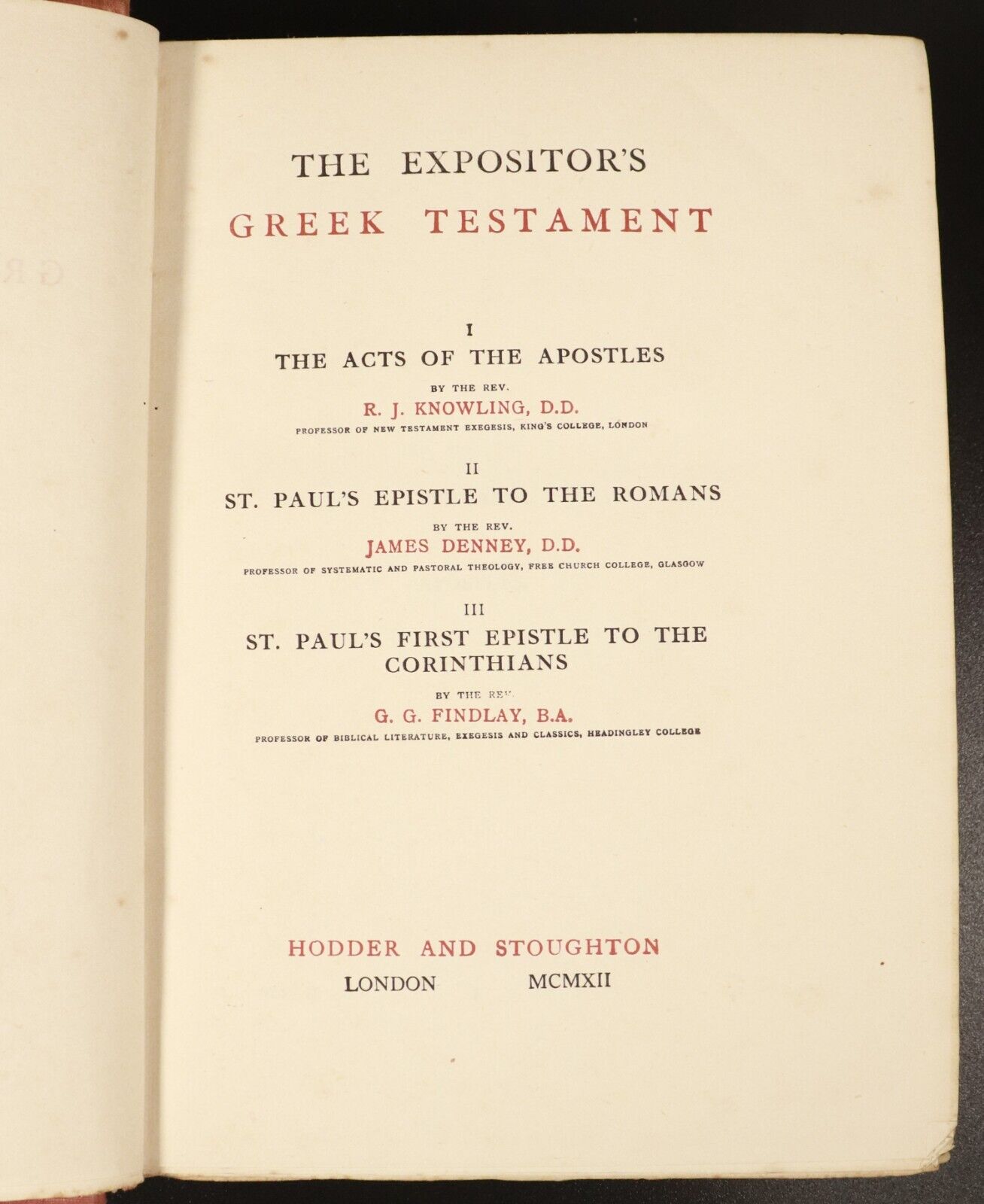 1910 5vol The Expositor's Greek Testament Antique Theology Book Set W.R. Nicoll