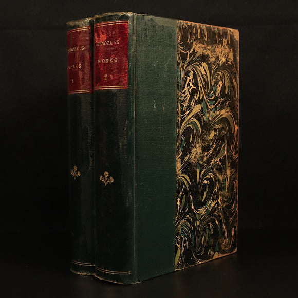 1891 Chief Works Of Benedict De Spinoza Antique British Philosophy Book 2vol