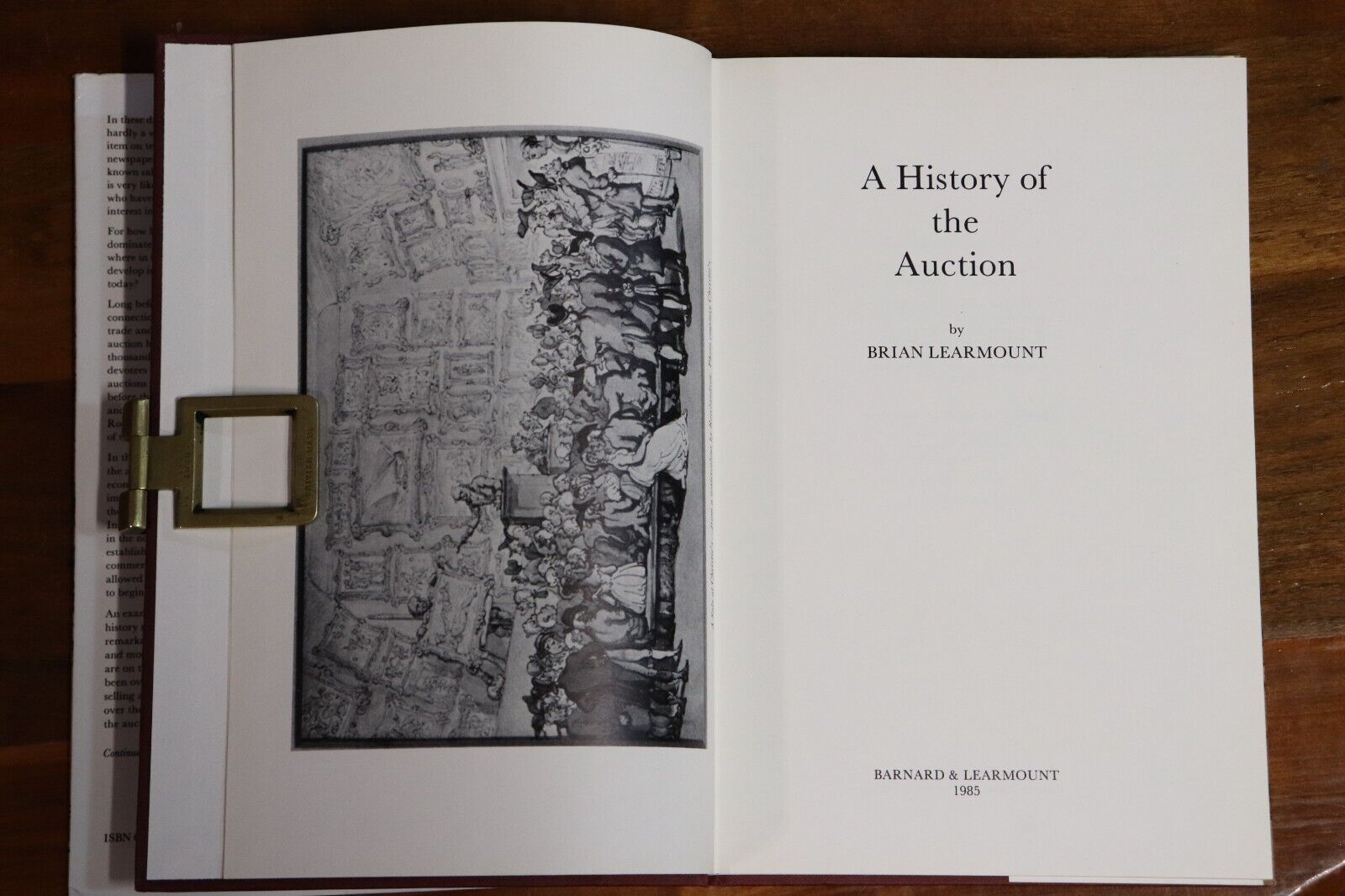 1985 A History Of The Auction by B. Learmount 1st Ed. Finance History Book