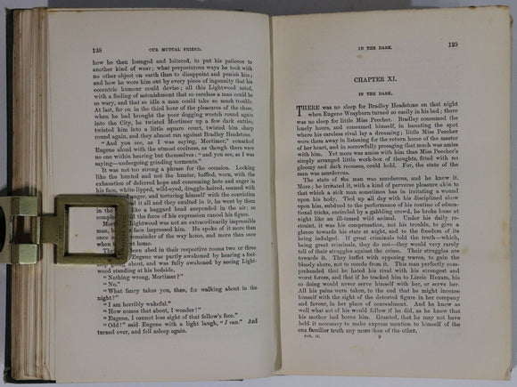 c1879 2vol Our Mutual Friend by Charles Dickens Antique British Fiction Book Set