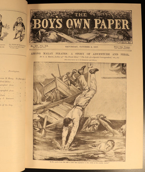 The Boys Own Annual 1897-98 Antique British Illustrated Boys Book Boys Own Paper
