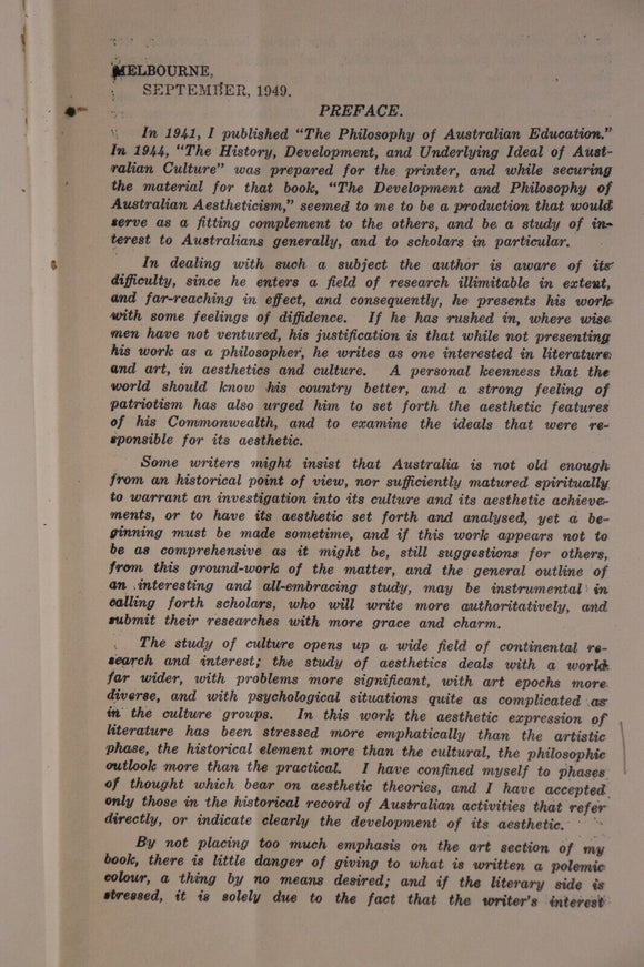 1949 Australian Aestheticism by DH Rankin Scarce 1st Edition Australian Art Book