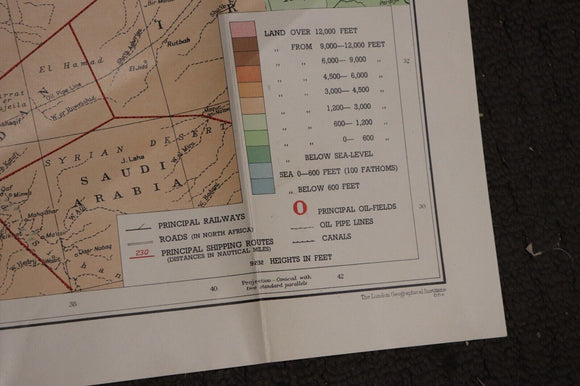 1941 The London Geographical Society Map of The Balkans Antique Map