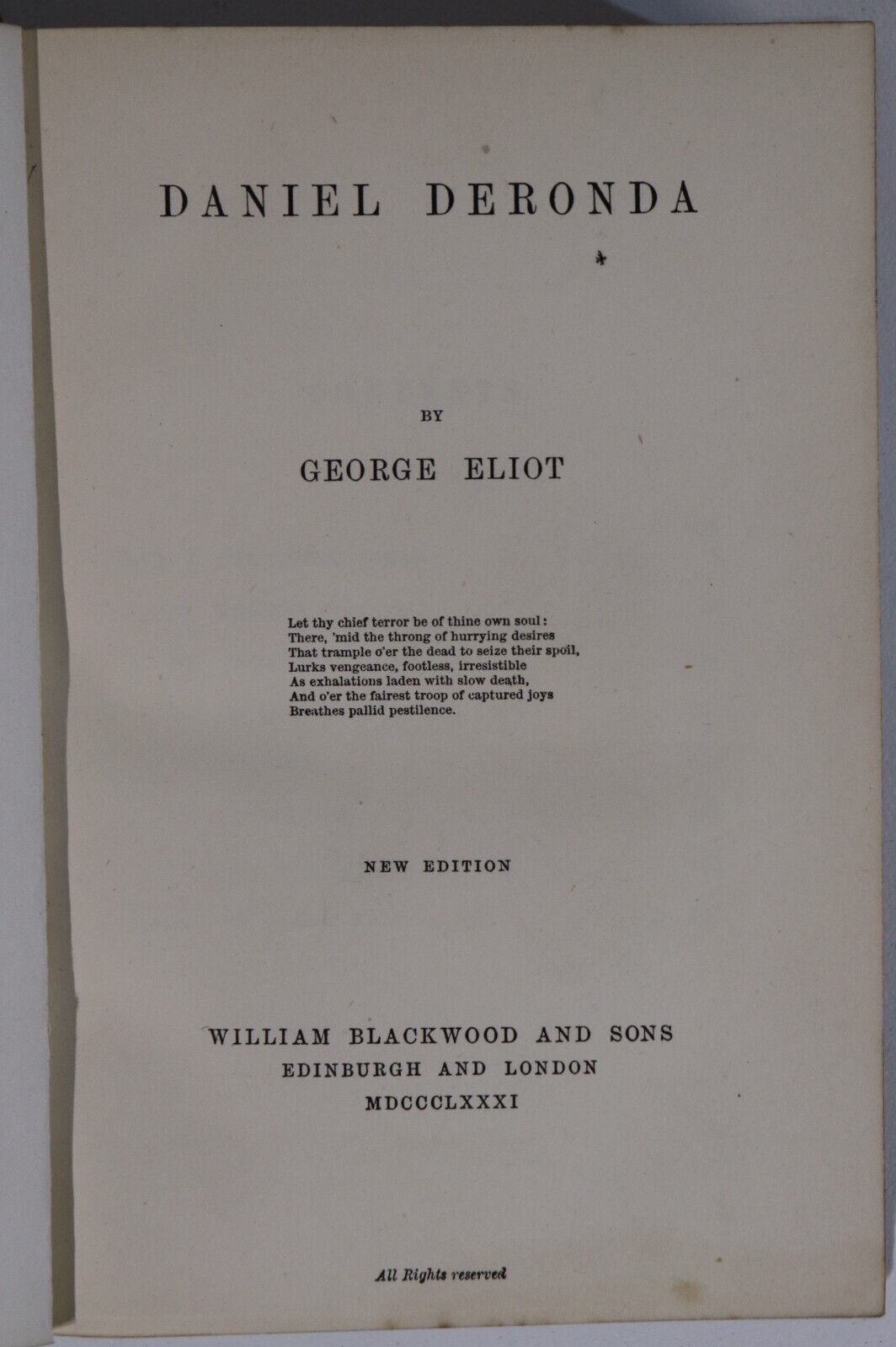 c1880 5vol George Eliot's Novels Antique English Fiction Book Collection