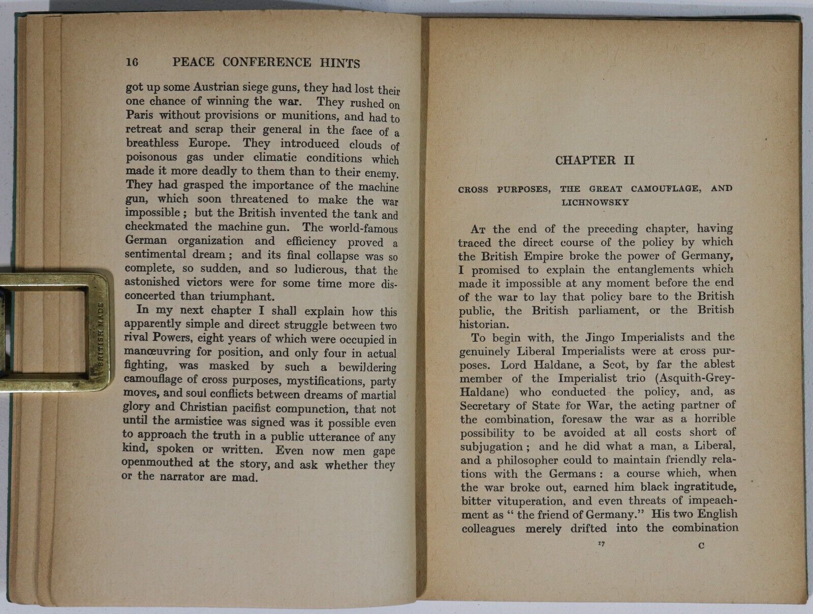 1919 Peace Conference Hints by Bernard Shaw 1st Ed. British Politics Book