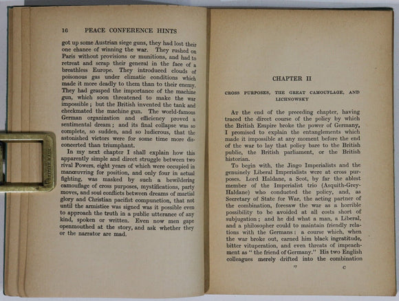 1919 Peace Conference Hints by Bernard Shaw 1st Ed. British Politics Book