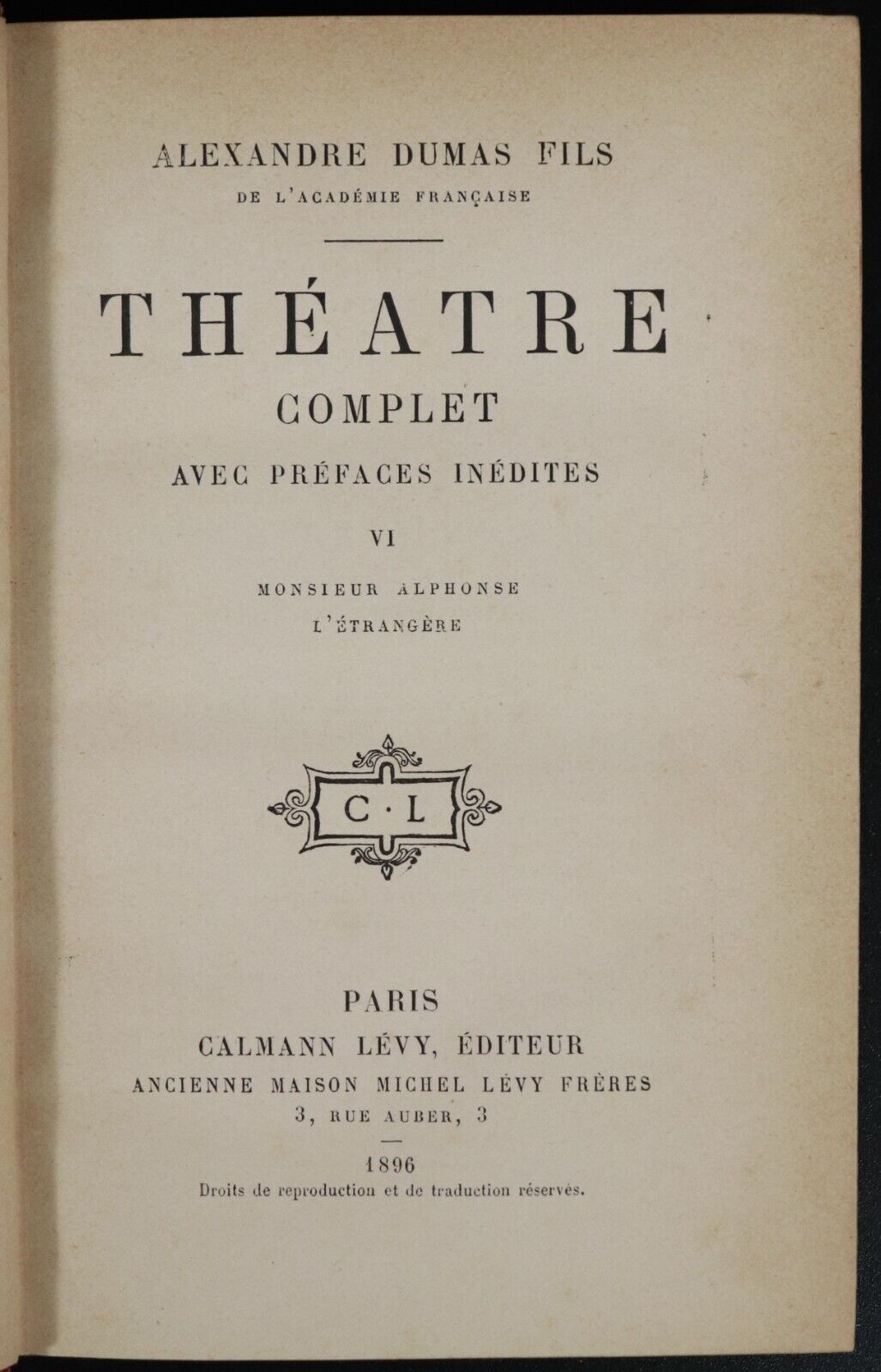 1896 7vol Alexandre Dumas Fils Theatre Complet Prefaces Inedites Antique Books