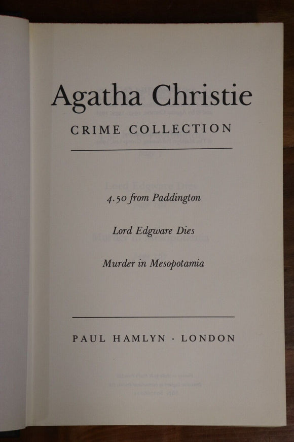 1969 Agatha Christie Crime Collection Classic British Crime Fiction Book