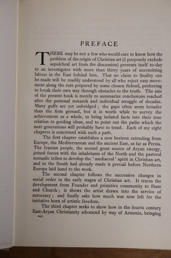 1923 Origin Of Christian Church Art Antique Architecture & Religious Art Book