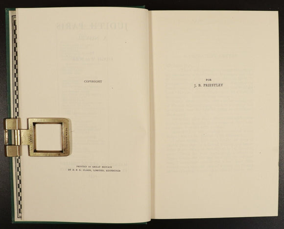 1931 Judith Paris: A Novel by Hugh Walpole 1st Edition British Fiction Book