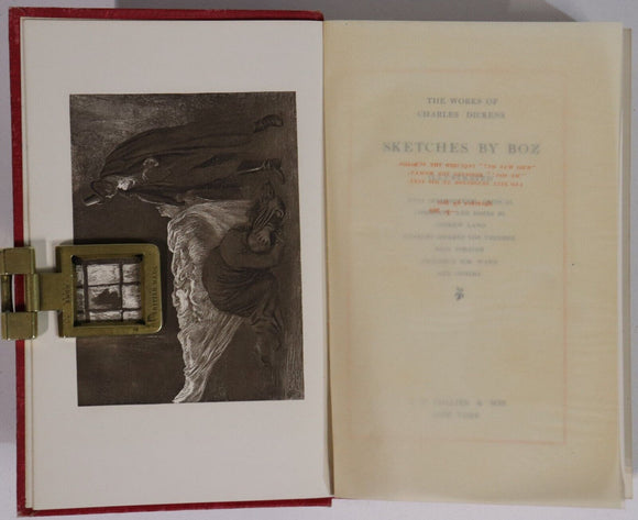 1911 Sketches By Boz by Charles Dickens Antique British Fiction Book