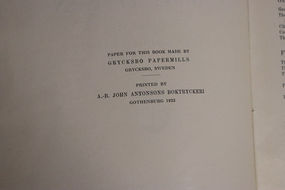 1923 A Book About Sweden Antique Swedish History Travel Guide Book w/Map