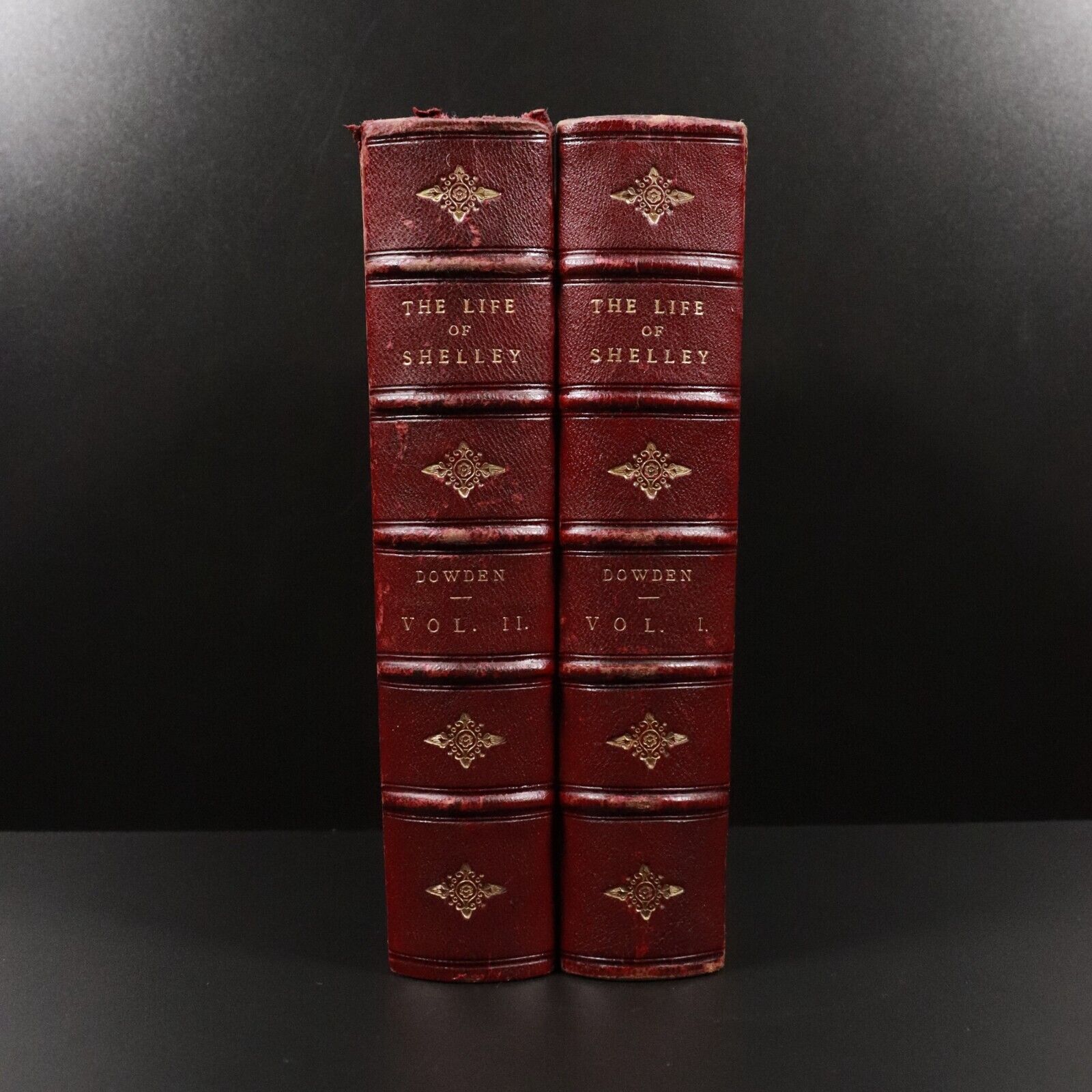 1886 2vol The Life Of Percy Bysshe Shelley by E. Dowden Antique History Book Set