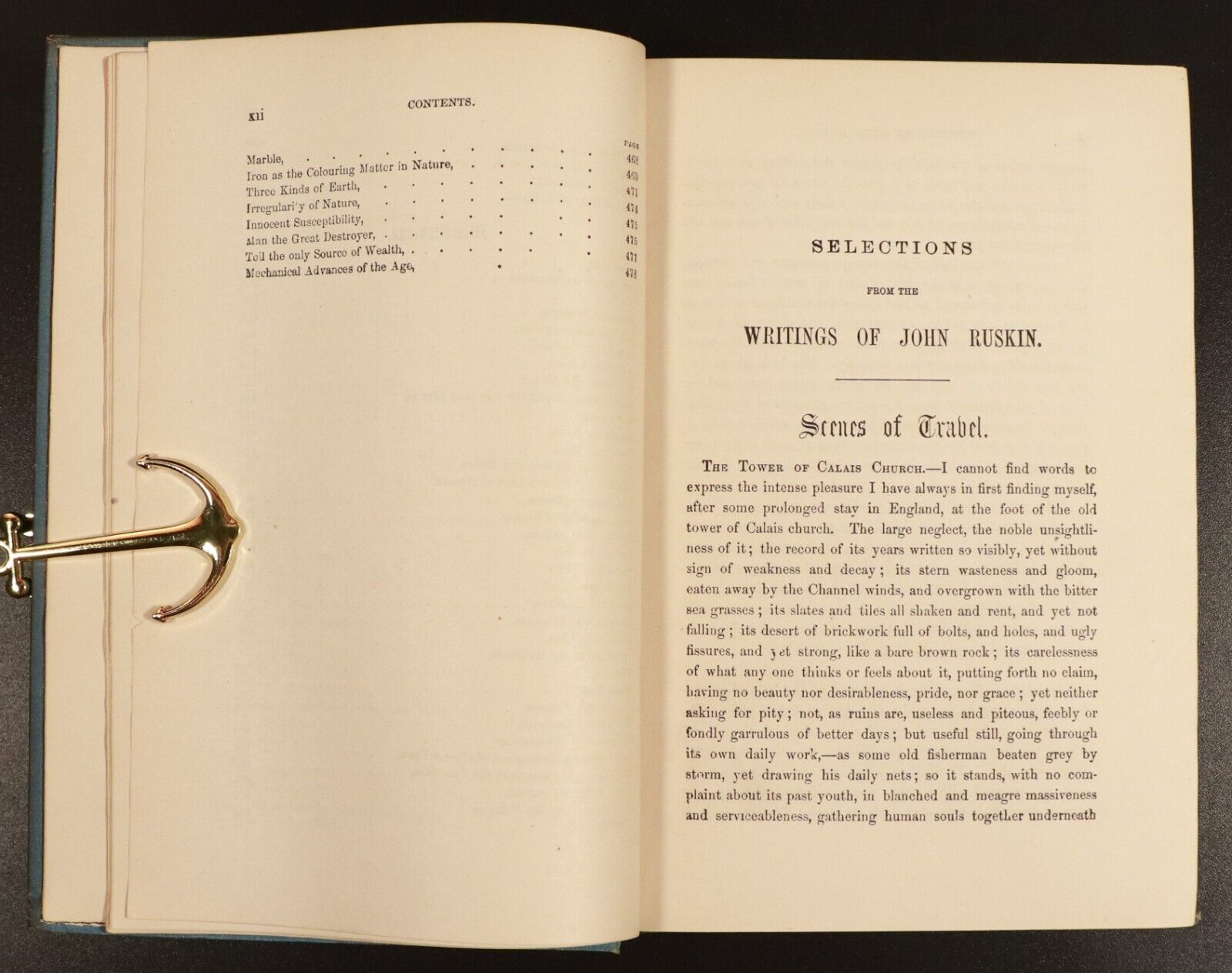 1886 Choice Selections From The Writings Of John Ruskin Antique History Book