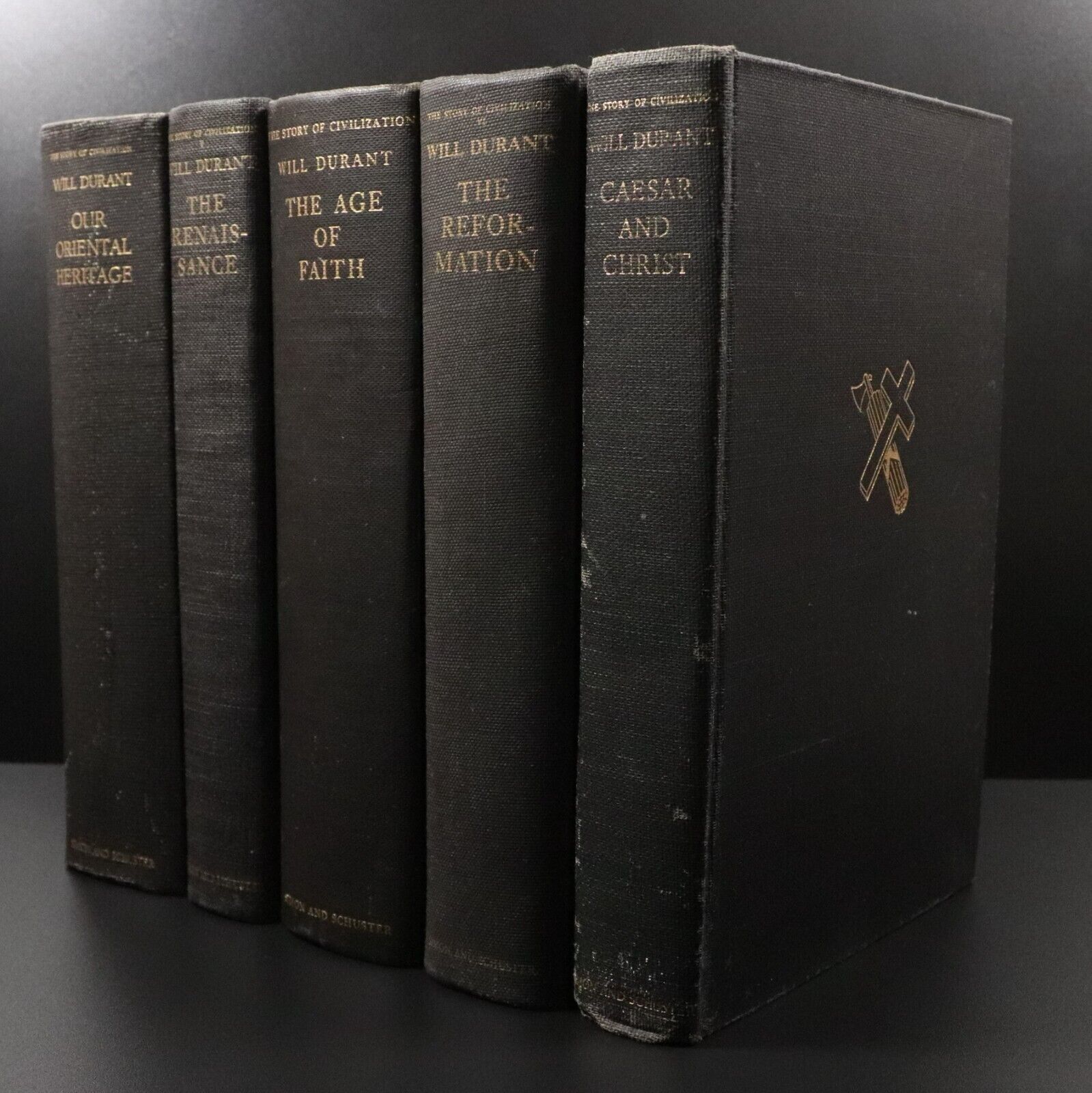 1942 5vol The Story Of Civilization by Will Durant Vintage History Books