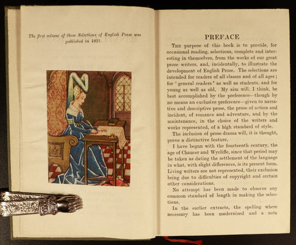 1921 3vol English Prose by W. Peacock Antique British Literature Books Milton