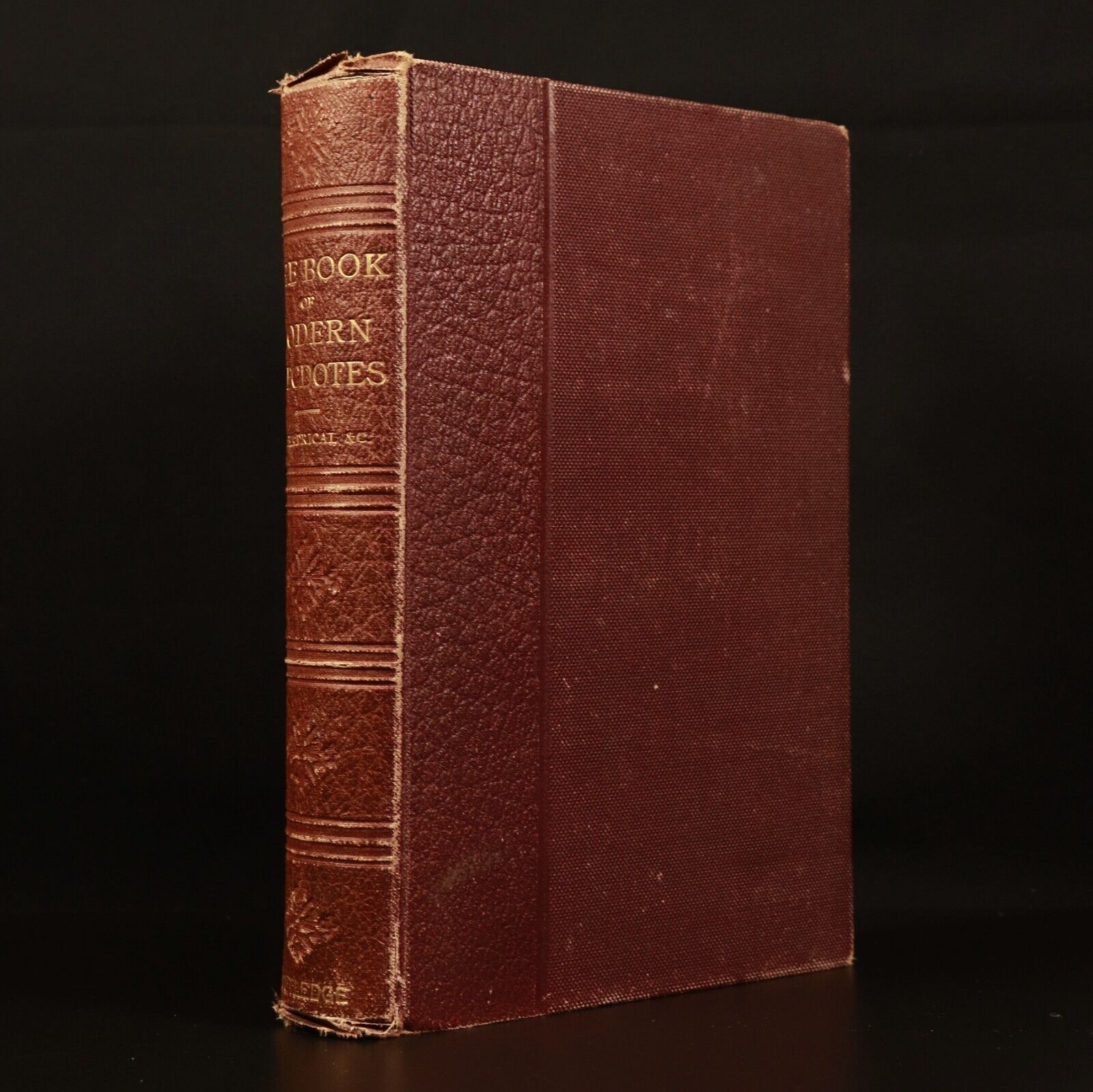 1873 Book Of Modern Anecdotes Antique Philosophy & Literature Book Routledge