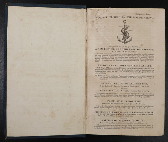 1834 2vol Animal & Vegetable Physiology Antiquarian Natural History Book Set