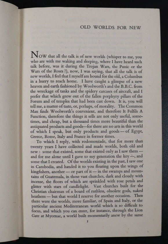 1944 Sing High Sing Low Essays by Osbert Sitwell Antique English Literature Book