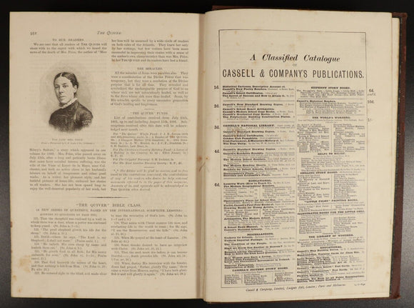 1891 The Quiver: An Illustrated Magazine Antique British Literature Book
