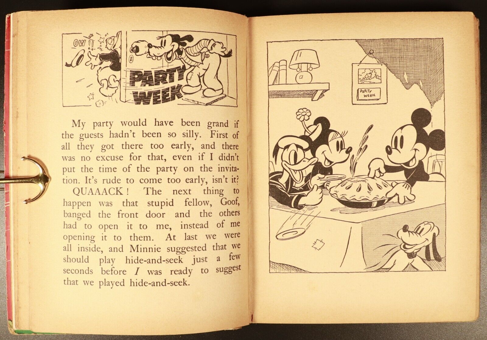 c1930's Walt Disney's Donald Duck Antique Illustrated Childrens Book Birn Bros.