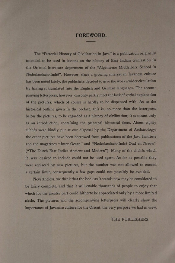 1926 History Of Civilisation In Java Stutterheim Antique Indonesian History Book