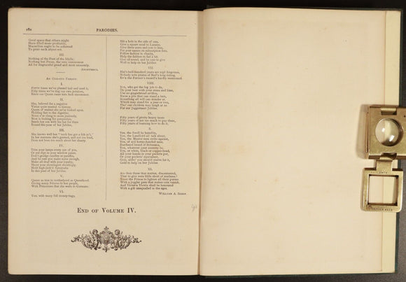 1884 4vol Parodies Of English & American Authors Antiquarian Literature Books