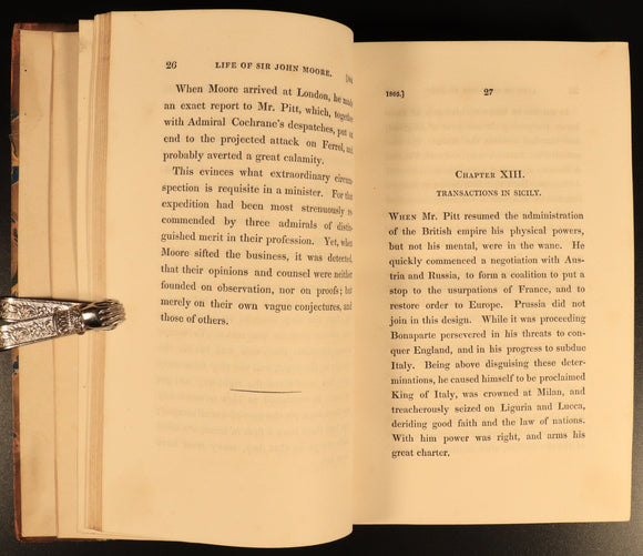 1834 Life Of Sir John Moore Antiquarian British Military History Book Vol 2.